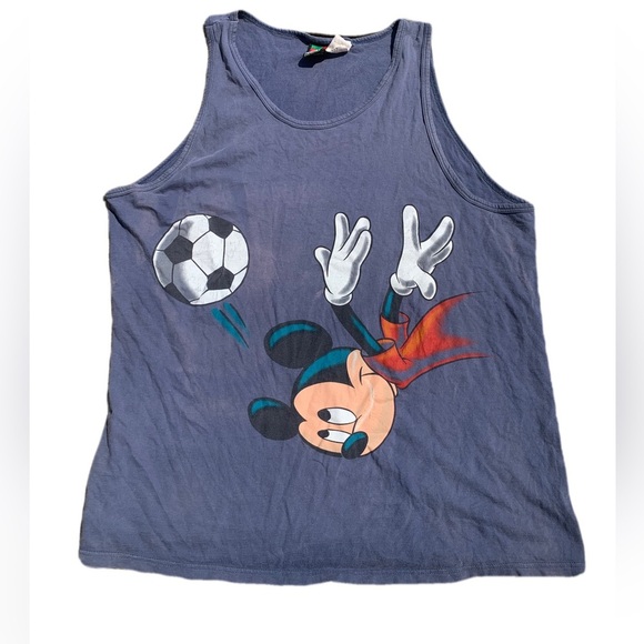 Vintage Disney Mickey Unlimited Tank Top Soccer Graphic | Size XL - Picture 1 of 7